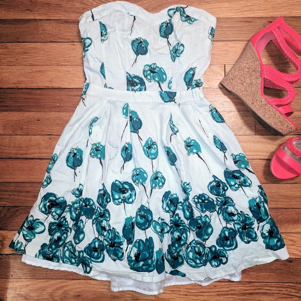 Blue & White Floral Dress